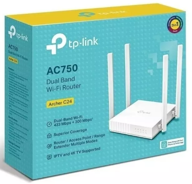 ROUTER WIRELESS ARCHER C24 AC750 DUAL BAND