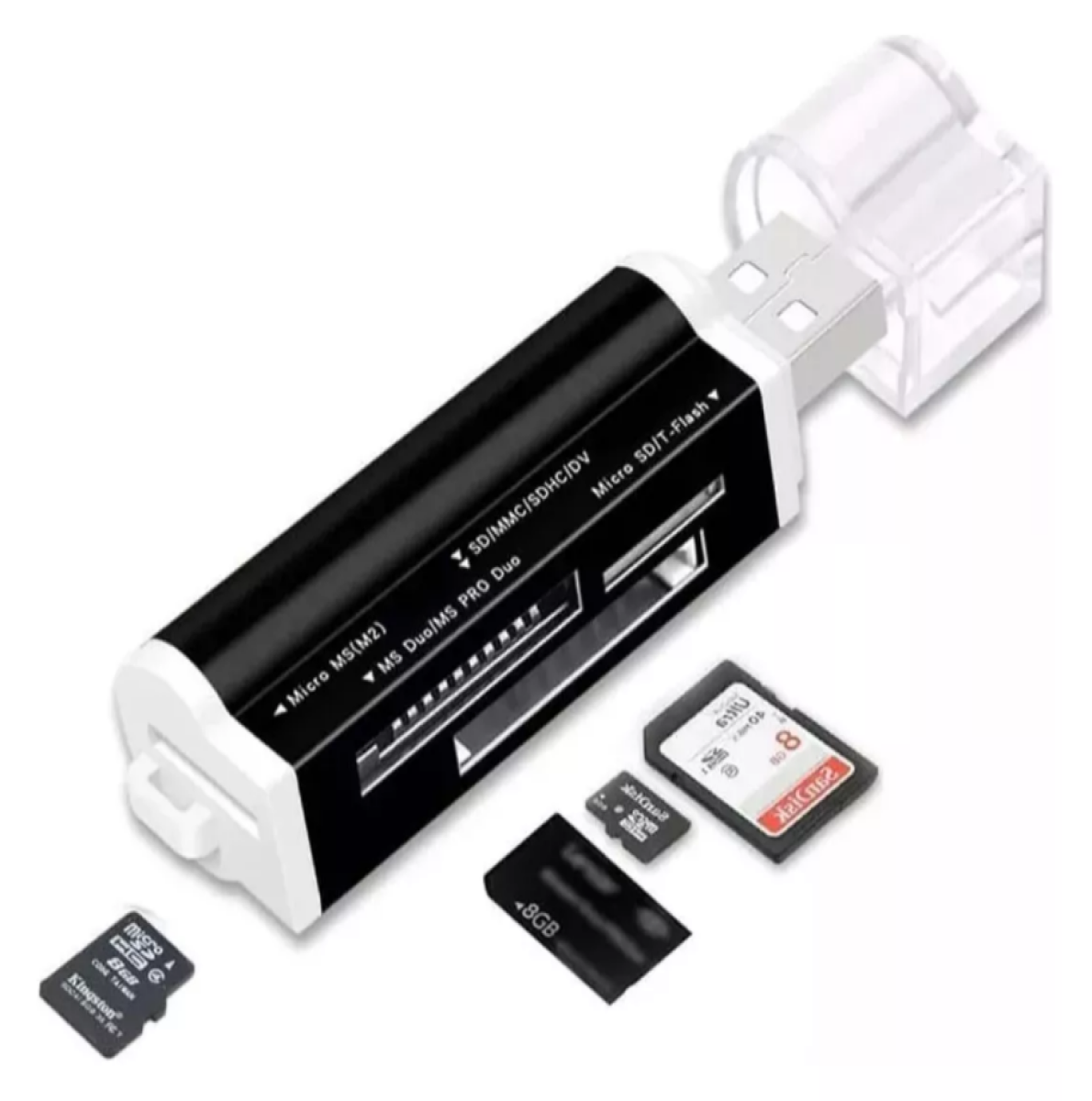 LECTOR MEMORIA USB BKT M401 4 EN 1