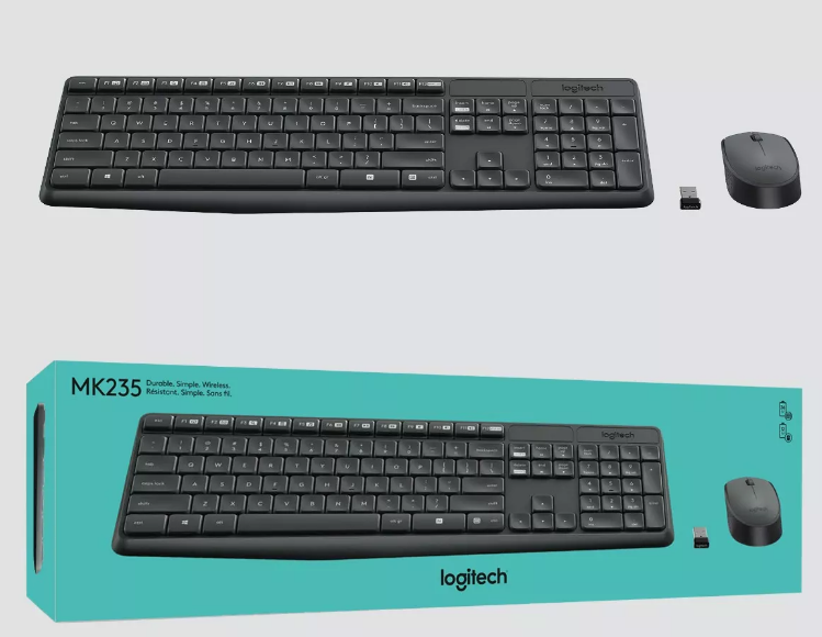 TECLADO + MOUSE LOGITECH MK235 WIRELESS