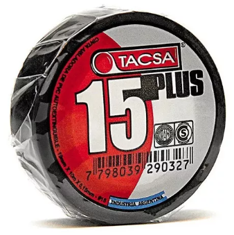 Cinta aisladora tacsa x 10 mts negra