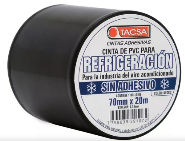 Cinta tacsa sin pegamento negra
