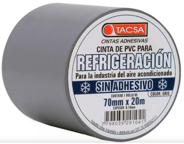 Cinta tacsa sin pegamento gris