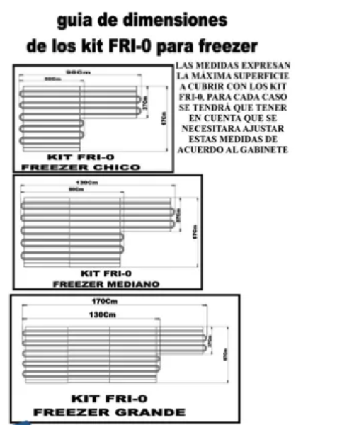 Kit de evaporador para freezer chico