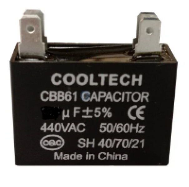 Capacitor cuadrado de 3 uf cooltech