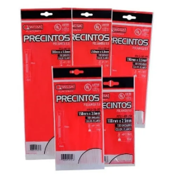 Precinto negro 250 mm x 4.8 mm ( x 100u )